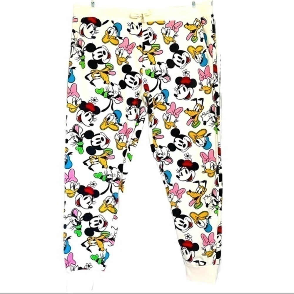 Disney Mickey and Friends Joggers Sweat Pants Drawstring Waist Pockets XL 15-17 - Picture 2 of 15
